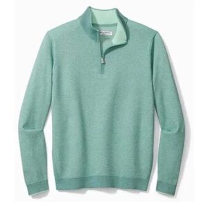 Tommy Bahama Teal Zip-Up Sweater